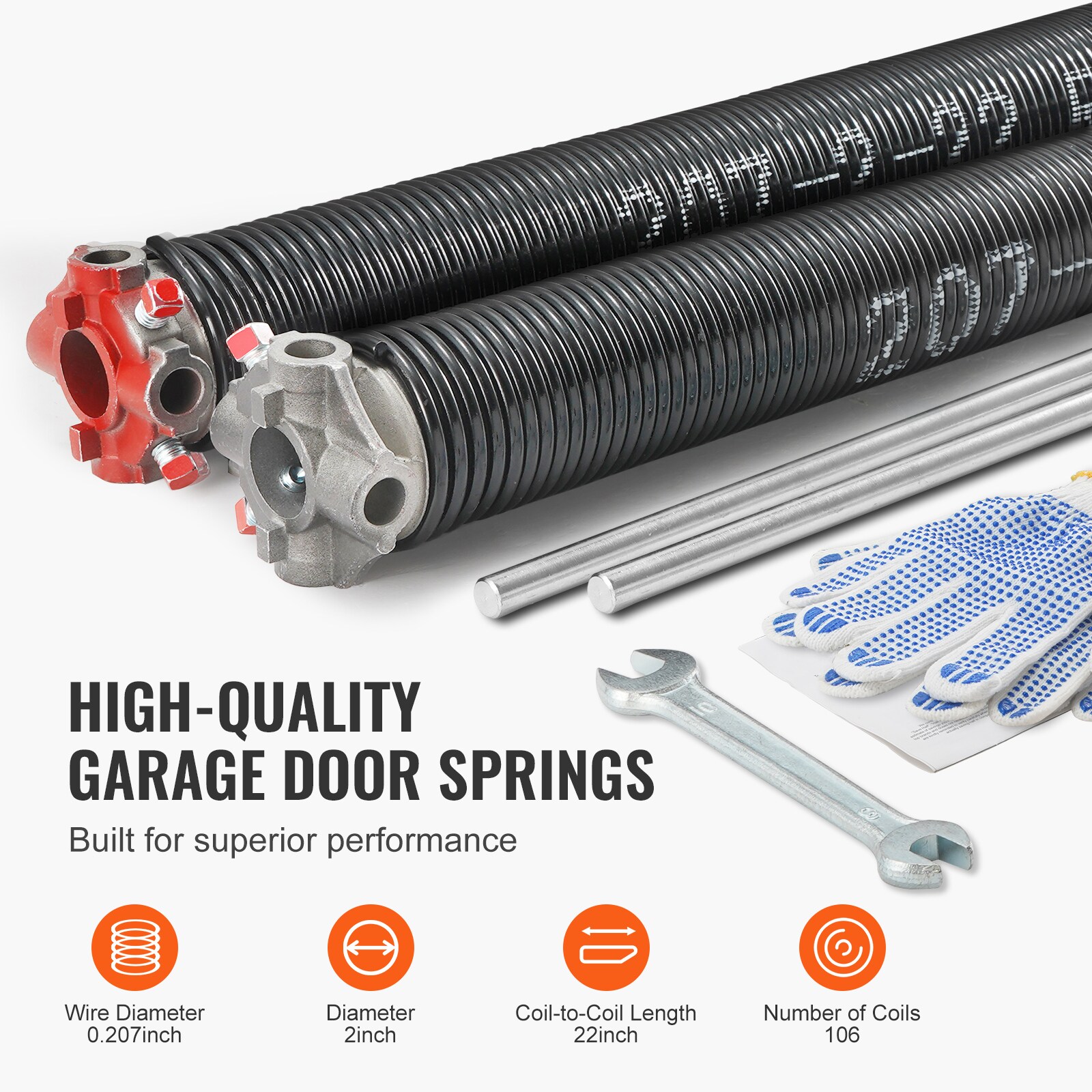 Garage Door Torsion Springs 207 X 2 X 20