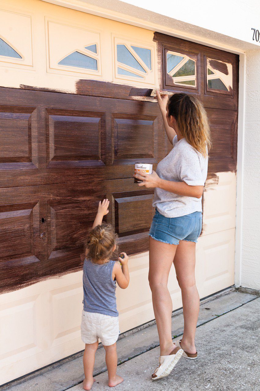 How To Paint Your Garage Door To Look Like Wood